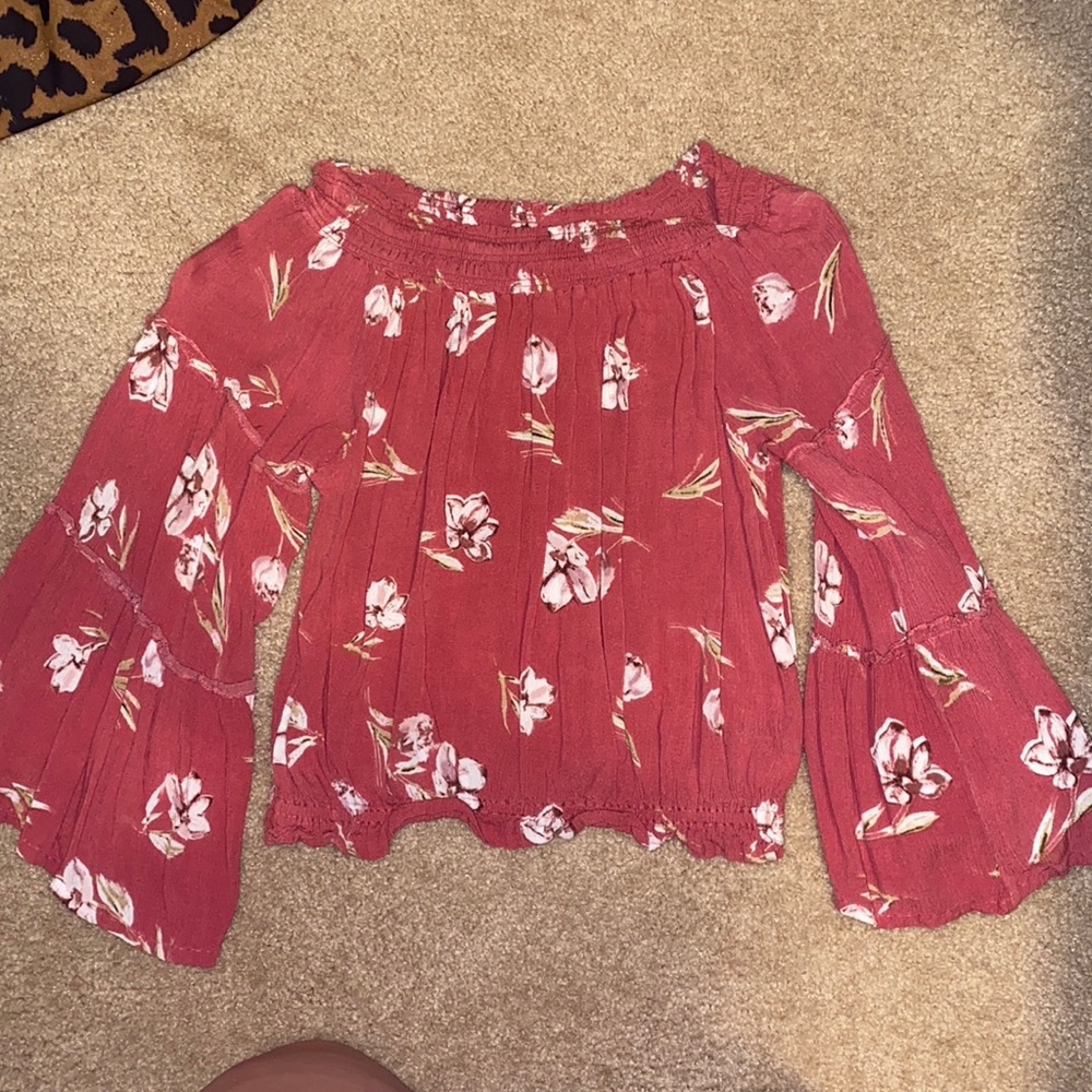 Floral Off-The-Shoulder Shirt